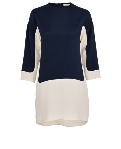 Celine Two-Tone Mini Dress, £220, Clothing, Navy/White, Viscose, Front view