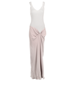 Victoria Beckham Knitted Cami Midi Dress, Viscose, Heather, UK 12, 3*