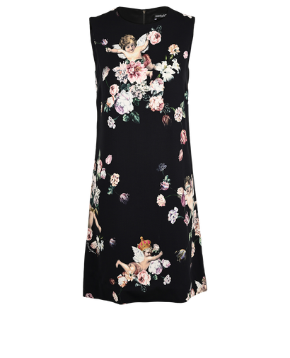 Dolce & Gabbana Floral Dress, £250, Clothing, Navy, Viscose, Front view