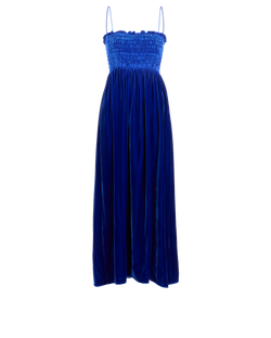 Gucci Long Velvet Dress, Viscose/Silk, Blue, UK8, 3*