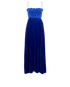 Gucci Long Velvet Dress, £310, Clothing, Blue, Silk/Viscose, Front view