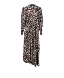 Isabel Marant Blaine Dress, Silk, Purple/Black/White, UK 6, 3*