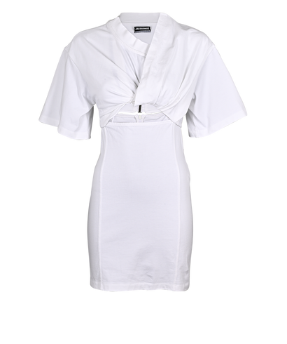 Jacquemus La Robe T-Shirt Bahia Dress, £130, Clothing, White, Cotton, Front view