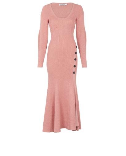 Self-Portrait Knit Dress, £150, Clothing, Pink, Cotton, Front view
