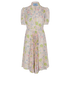 Prada Floral Pleated Dress, £280, Clothing, Cream, Silk, Front view