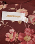 Zimmermann Floral Draped Dress, £180, Clothing, Burgundy/Pink, Silk, Other view