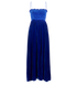 Gucci Fluid Velvet Dress, £295, Clothing, Blue, Silk/Viscose, Front view