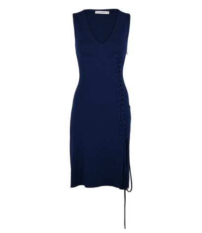 Christian Dior Sleeveless Dress, £250, Clothing, Blue, Wool, Front view