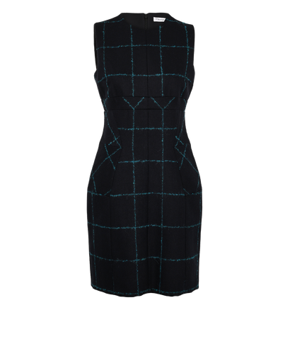 Christian Dior Sleeveless Knee Length Dress, £220, Clothing, Navy, Wool, Front view