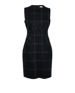 Christian Dior Sleeveless Knee Length Dress, Wool, Navy, UK8, 3*