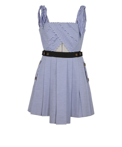 Self Portrait Striped Sailor Dress, &pound;130, Clothing, Blue/White, Cotton, Front view