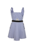 Self Portrait Striped Sailor Dress, &pound;130, Clothing, Blue/White, Cotton, Front view