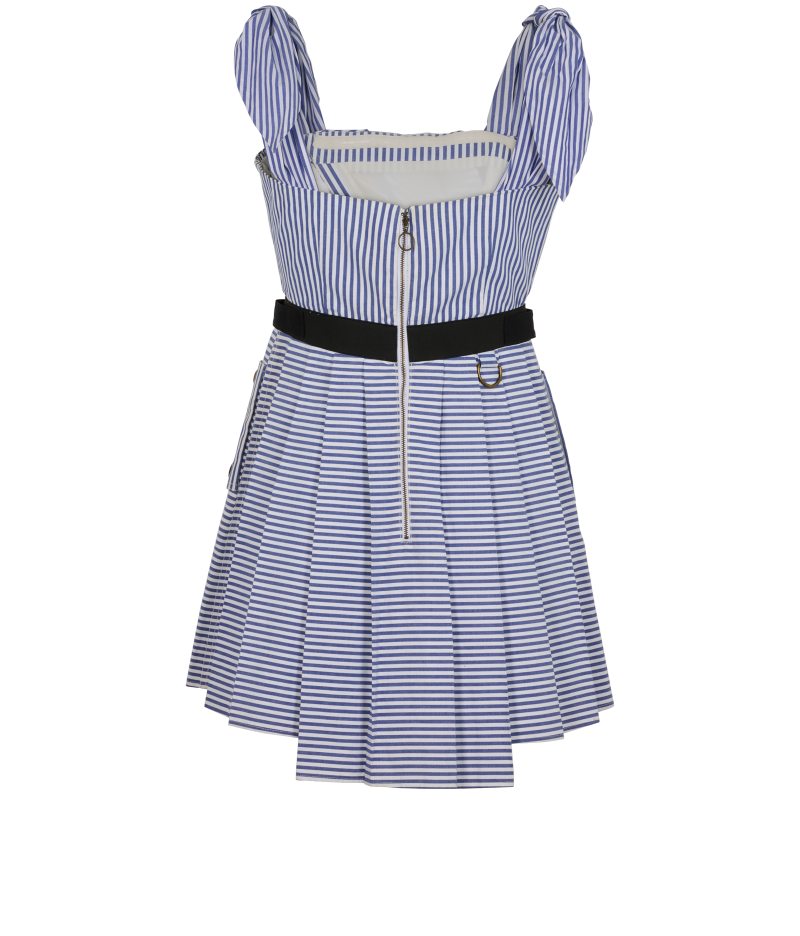 Self Portrait Striped Sailor Dress, &pound;130, Clothing, Blue/White, Cotton, Back view