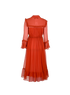 Gucci Chiffon Dress, £295, Clothing, Orange, Silk, Back view