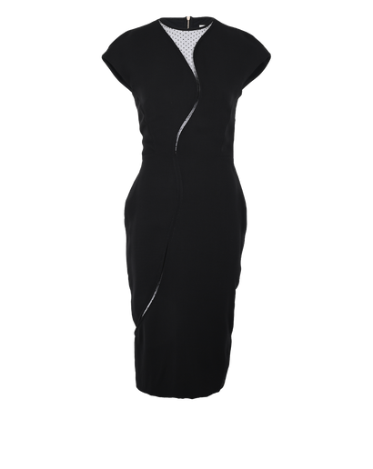 Victoria Beckham Midi Dress, £210, Clothing, Black, Silk, Front view