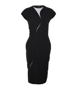 Victoria Beckham Midi Dress, Silk, Black, UK10, 2*
