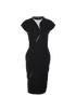 Victoria Beckham Midi Dress, £210, Clothing, Black, Silk, Front view