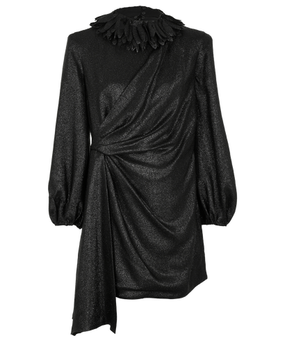 Gucci Long Sleeves Dress, £295, Clothing, Black, Silk, Front view