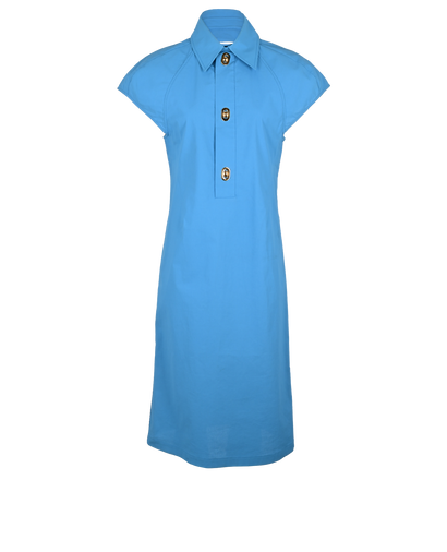Bottega Veneta Pre-Fall 2020 Midi Dress, £140, Clothing, Blue, Cotton, Front view