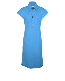 Bottega Veneta Pre-Fall 2020 Midi Dress, Cotton, Blue, UK8, 3*