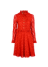 Gucci Lace Flower Dress, £350, Clothing, Red, Viscose, Front view