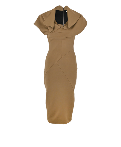 Victoria Beckham Double Zip Dress, £110, Clothing, Green, Viscose, Front view