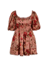Zimmermann Floral Mini Dress, £220, Clothing, Pink, Linen, Front view