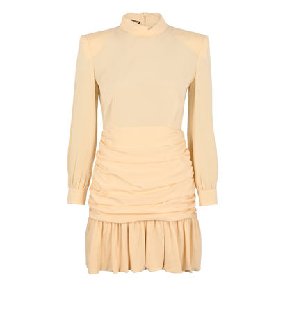 Gucci Ruffles Dress, £295, Clothing, Cream, Silk, Front view