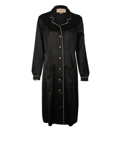 Gucci GG Button Detail Dress, £650, Clothing, Black, Viscose, Front view