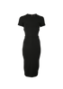Victoria Beckham Short Sleeves Zip-Up Dress, £150, Clothing, Black, Viscose, Front view