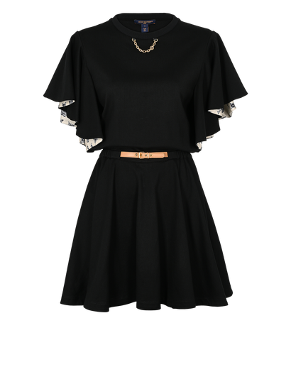 Louis Vuitton Flared T-Shirt Dress, £1,400, Clothing, Black, Cotton, Front view