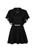 Louis Vuitton Flared T-Shirt Dress, £1,400, Clothing, Black, Cotton, Front view
