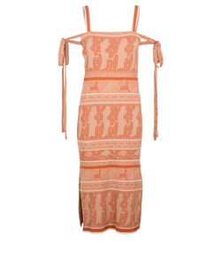 Chanel Knit Sleeveless Dress, Cotton/Silk, Orange, UK 8, 3*