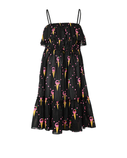 Gucci Ice Cream Print Dress, Cotton, Black, UK6, 3*
