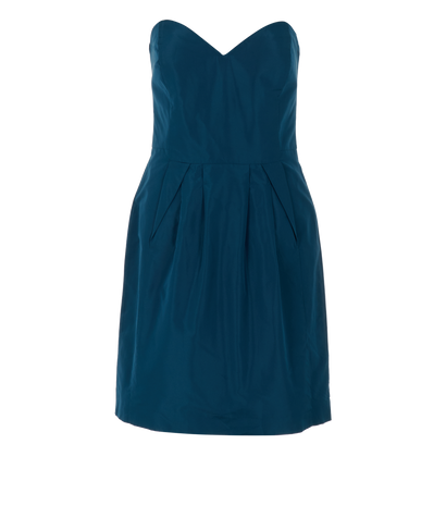 Miu Miu Strapless Dress, £150, Clothing, Blue, Polyester (Polymer), Front view