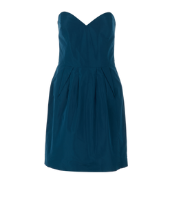 Miu Miu Strapless Dress, Polyester, Blue, UK12, 3*