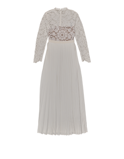 Self-Portrait Long Lace details Dress, Polyester, White, UK6, 3*