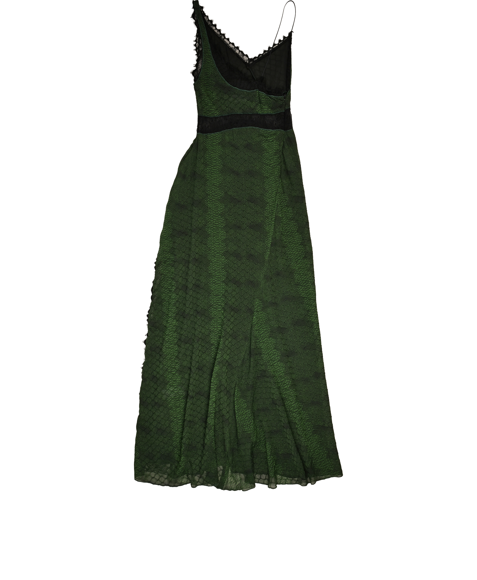 Victoria Beckham Snake Print Dress, &pound;295, Clothing, Green, Polyester (Polymer), Back view