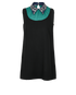Miu Miu Sleeveless Dress, £180, Clothing, Black/Green, Viscose, Front view