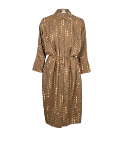 Hermes Belted Dress, Silk, Brown, UK10, 3*