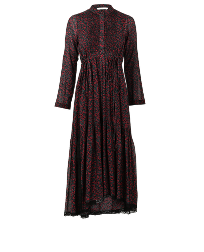 Chloe Berry Print Dress, £110, Clothing, Black/Green/Red, Cotton/Silk, Front view