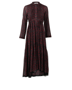 Chloe Berry Print Dress, Cotton/Silk, Black/Red/Green, UK6, 3*