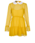 Gucci Chiffon Creponne Dress, £295, Clothing, Yellow, Silk, Front view