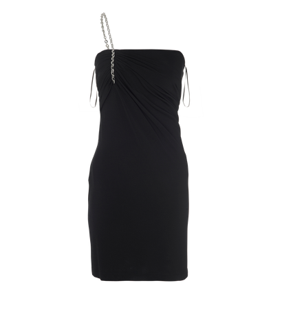 Givenchy One Shoulder Dress, £295, Clothing, Black, Viscose, Front view