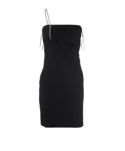 Givenchy One Shoulder Dress, Viscose, Black, UK8, 3*