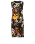 Dolce & Gabbana Floral Sleeveless Dress, £250, Clothing, Black, Silk, Front view