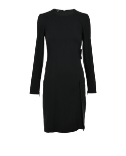 Gucci Cut-Out Belted Dress, Viscose/Wool, Black, UK 4, 2*
