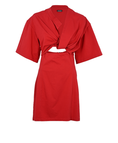 Jacquemus La Robe T-Shirt Bahia Dress, £120, Clothing, Red, Cotton, Front view