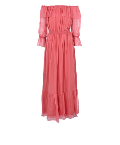 Gucci Maxi Chiffon Dress, £250, Clothing, Pink, Silk, Front view
