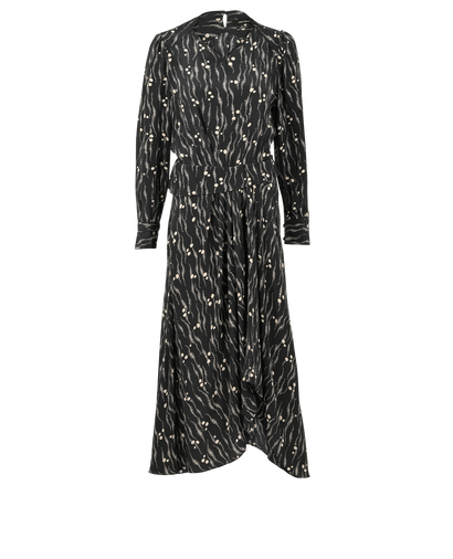 Isabel Marant Romina Dress, £160, Clothing, Black/Cream, Silk, Front view